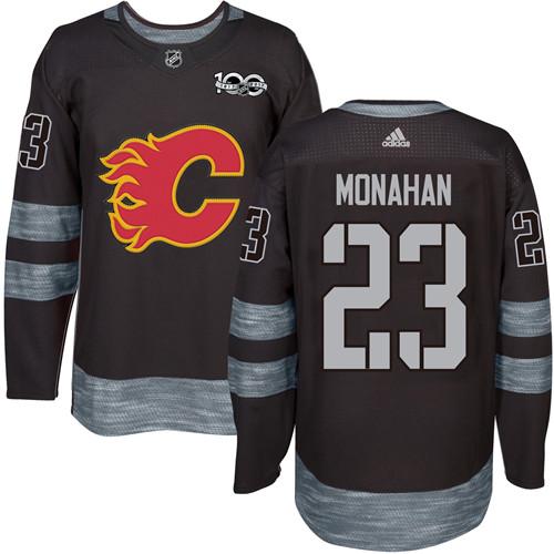 Adidas Flames #23 Sean Monahan Black 1917-100th Anniversary Stitched NHL Jersey